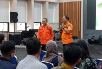 Peserta mengikuti simulasi Business Continuity Management yang digelar melalui kolaborasi BPBD Jakarta Selatan, BRI Region 6, dan Operational Risk Group Kantor Pusat BRI.