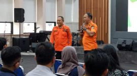 Peserta mengikuti simulasi Business Continuity Management yang digelar melalui kolaborasi BPBD Jakarta Selatan, BRI Region 6, dan Operational Risk Group Kantor Pusat BRI.