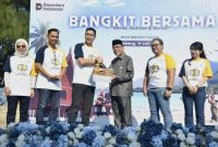 Wawako Padang dalam acara 'Bangkit Bersama, Gerak, Kuliner, Cerita' yang diselenggarakan Bank Mandiri Taspen