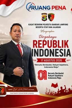 Kasat Reskrim Polresta Bandar Lampung Kompol Gigih Andri Putranto Sampaikan Ucapan HUT ke-81 RI